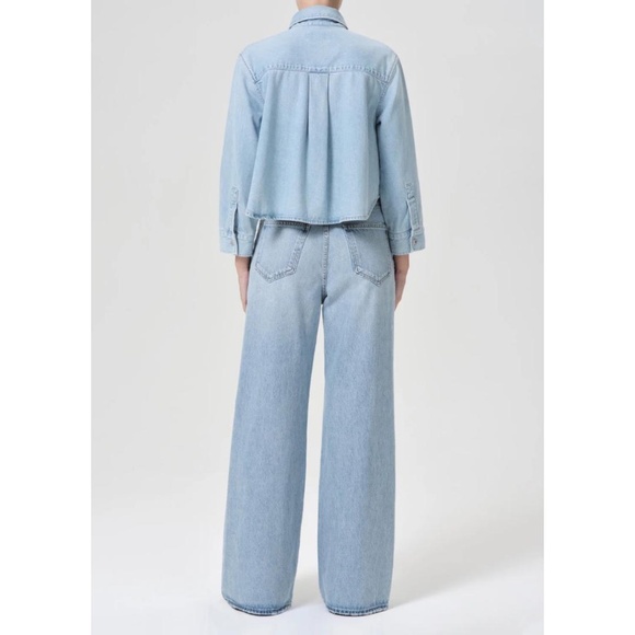 AGOLDE Dame Wide Leg Jeans in Conflict NWT - Picture 14 of 15